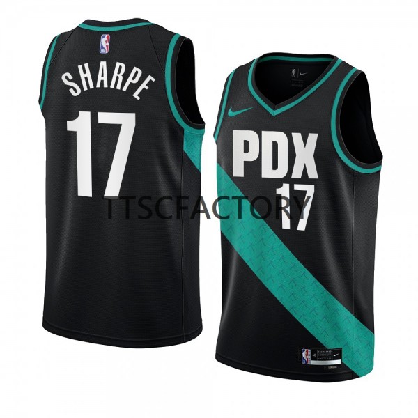 Portland Trail Blazers Trikot Shaedon Sharpe 17 Nike 2022-23 City Edition Schwarz Swingman - Herren Portland Trail Blazers Trikot Shaedon Sharpe 17 Nike 2022-23 City Edition Schwarz Swingman - Herren